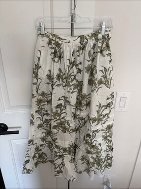 Hunter Bell Women's Olive Floral Midi Skirt